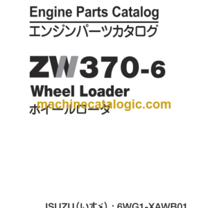 Hitachi ZW370-6 Wheel Loader Engine Parts Catalog