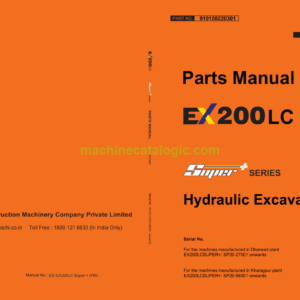 Hitachi EX200LC SUPER+ Series Hydraulix Excavator Parts Catalog