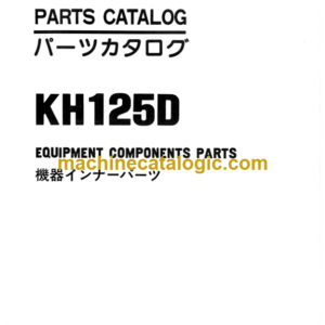 Hitachi KH125D Equipment Components Parts Catalog