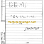 Hitachi KH70 KH70LM Parts Catalog