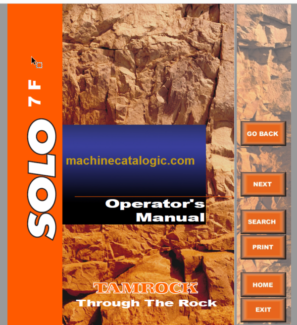 Sandvik SOLO 7-15 F Operator's Manual Serial No. 106A11082-1