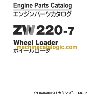 Hitachi ZW220-7 Wheel Loader Engine Parts Catalog