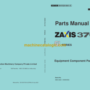 TATA Hitachi ZAXIS370LC GI-SERIES Equipment Components Parts Manual