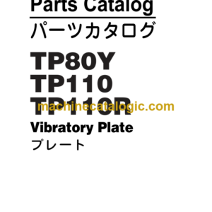 Hitachi TP80Y TP110 TP110R Vibratory Plate Parts Catalog