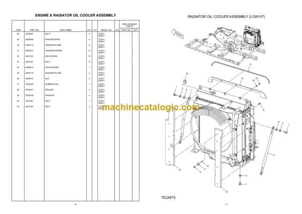 Hitachi EX200LC SUPER+ Series Hydraulix Excavator Parts Catalog