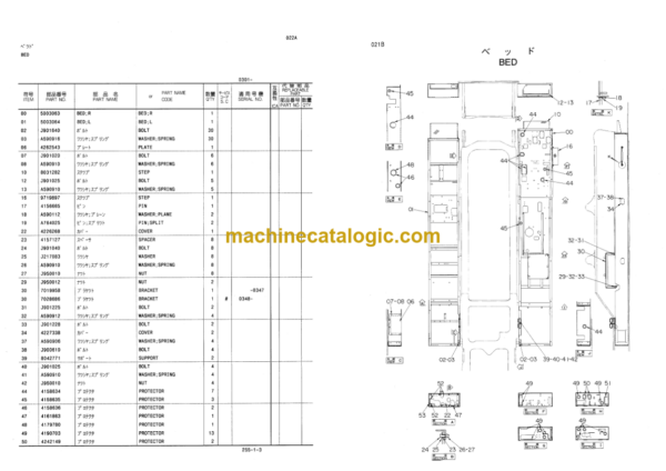 Hitachi KH850-3 Crawler Crane Parts Catalog