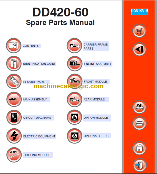 SANDVIK DD420-60 Parts Manual Serial No. 107D12046-1