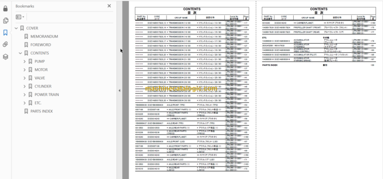 Hitachi ZW220-5B Equipment Components Parts Catalog