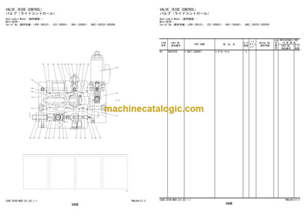 Hitachi ZW370-6 Wheel Loader (6WG1) Parts Catalog