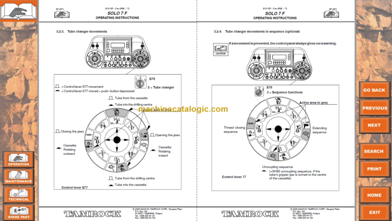 Sandvik SOLO 7-15 F Operator's Manual Serial No. 106A11082-1