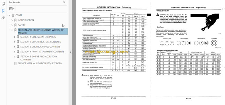 EX80U Excavator Technicial and Workshop Manual