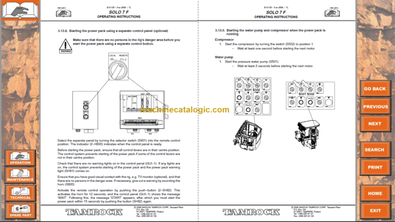 Sandvik SOLO 7-15 F Operator's Manual Serial No. 106A11082-1