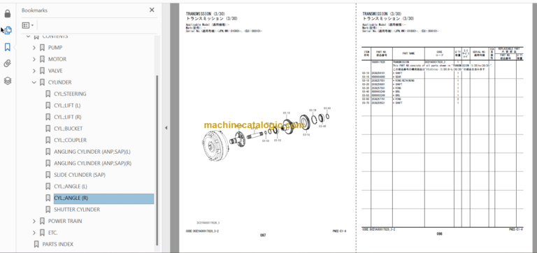 Hitachi ZW220-5B Equipment Components Parts Catalog