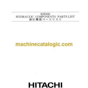 Hitachi KH500 Equipment Components Parts Catalog