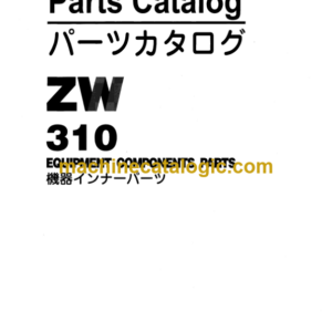 Hitachi ZW310 Equipment Components Parts Catalog