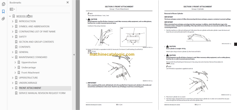 Hitachi ZX95US-7 Technical and Workshop Manual
