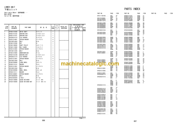 Hitachi TCC3 Floor Saw Parts Catalog