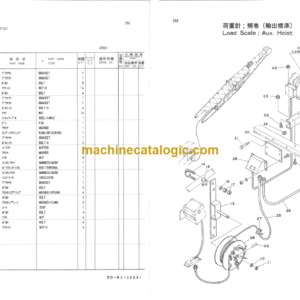 Hitachi KH180-3 Hydraulic Crawler Crane Parts Catalog Serial No.0703-