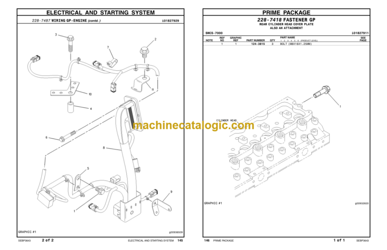 Caterpillar 3056E Industrial Engine Parts Manual