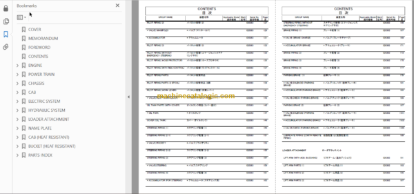 Hitachi ZW180-5B Wheel Loader (PNDBA0-OP4-1) Parts Catalog