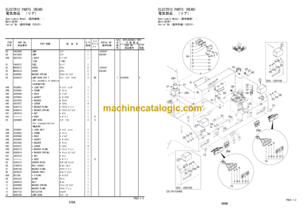 Hitachi CP220-3 Tired Roller Parts Catalog