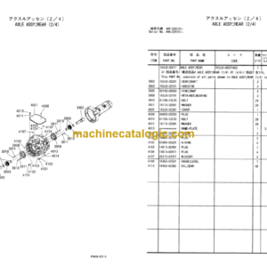 Hitachi ZW310 Equipment Components Parts Catalog