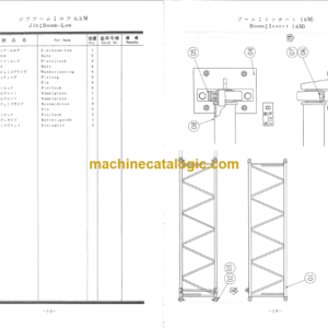 Hitachi KH1000 Tower Crane Front Attachment Parts Catalog