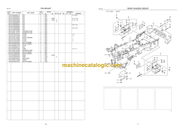 Hitachi ZW370 Wheel Loader Parts Catalog