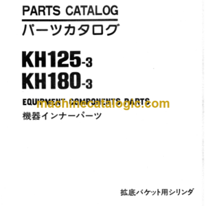 Hitachi KH125-3 KH180-3 Equipment Components Parts Catalog