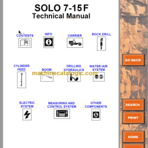 Sandvik SOLO 7-15 F Workshop Manual Serial No. 106A11082-1