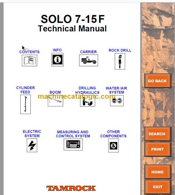 Sandvik SOLO 7-15 F Workshop Manual Serial No. 106A11082-1