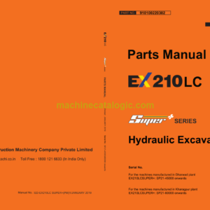 Hitachi EX210LC SUPER+ Series Hydraulic Excavator Parts Catalog