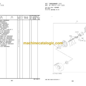 Hitachi ZAXIS 600 600LC 650H 650LCH Hydraulic Excavator Engine Parts Catalog