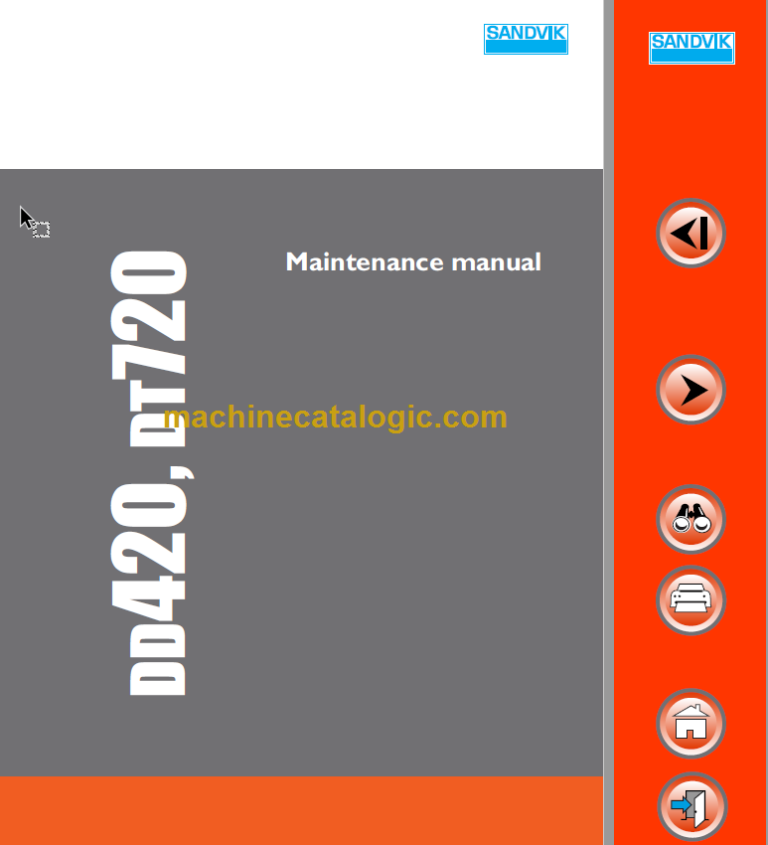 SANDVIK DD420-60 Maintenance Manual Serial No.107D12046-1