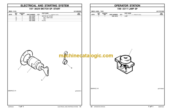 Caterpillar 3024C Industrial Engine Parts Manual