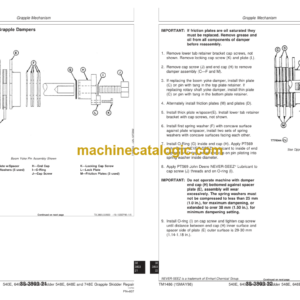 John Deere 540E 640E 740E Skidder 548E 648E and 748E Grapple Skidder Repair Technical Manual