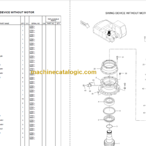 Hitachi EX200LC EX210LC SUPER+ Series Equipment Component Parts Manual