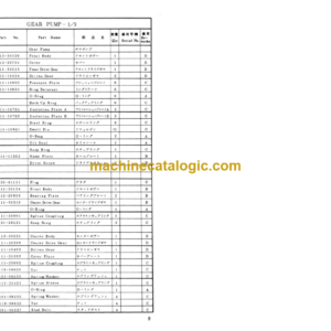 Hitachi KH150 Equipment Components Parts Catalog