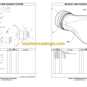 Caterpillar AD55 Underground Articulated Truck Parts Manual (6EL4665-04)