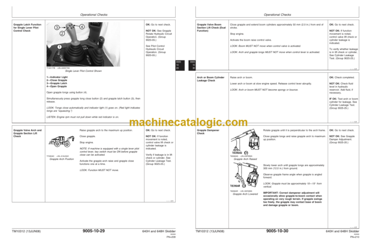 John Deere 640H and 648H Skidder Operation and Test Technical Manual TM10312 13JUN08