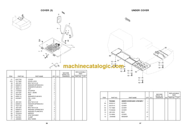 TATA Hitachi EX200LC EX210LC SUPER SERIES Parts Catalog