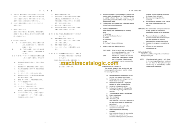 Hitachi ZAXIS 600 600LC 650H 650LCH Hydraulic Excavator Engine Parts Catalog