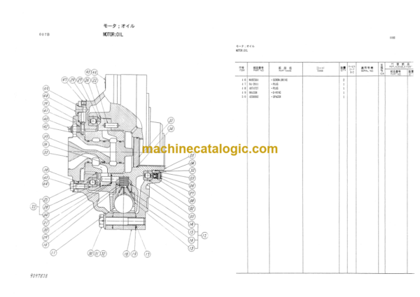 Hitachi KH100D KH125-3 KH125D Equipment Components Parts Catalog