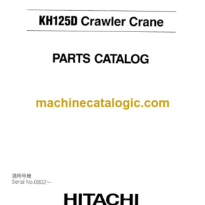 Hitachi KH125D Crawler Crane Parts Catalog