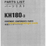 Hitachi KH180-3 Equipment Components Parts Catalog Serial No.0703-