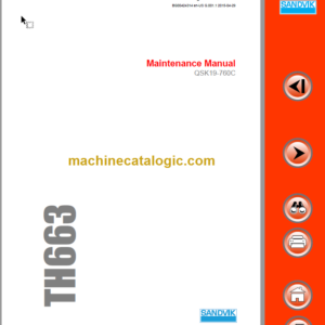 Sandvik TH663 Maintenance Manual Serial No. T563D026