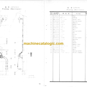 Hitachi KH300-60S Direct Coupled Type Pile Driver Parts Catalog