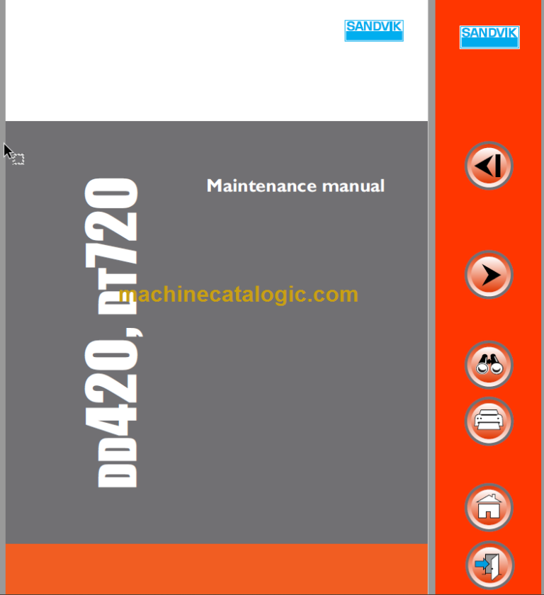 Sandvik DD420-60 Maintenance Manual Serial No. 108D13353-1