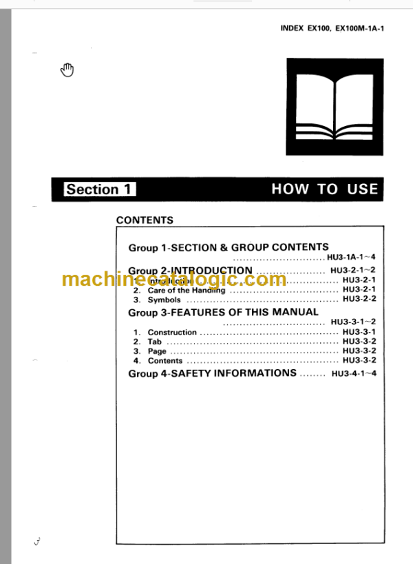 Hitachi EX100 Service Manual