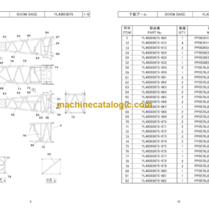 Hitachi Sumitomo SCX700-2 Bracing List